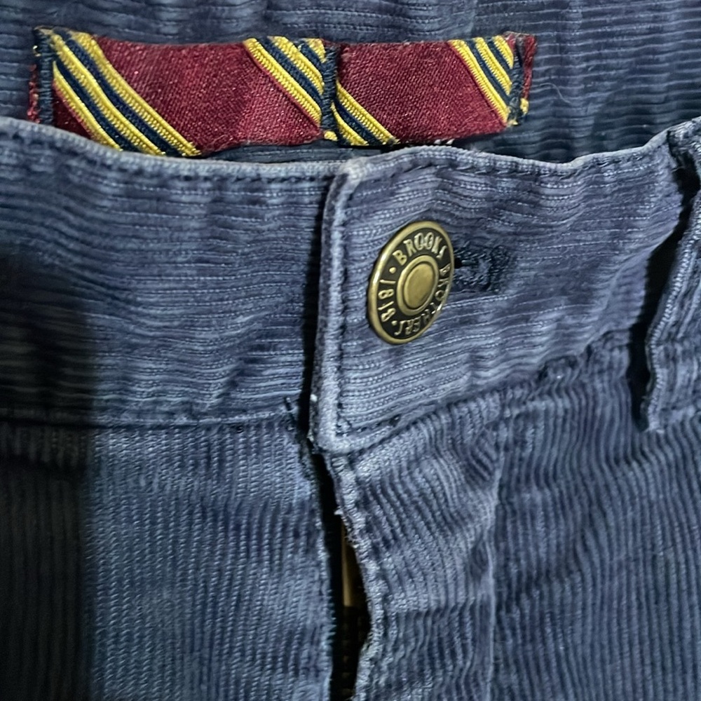 Brooks Brothers Men’s medium 33 30 blue Corduroy Pants chino preppy Acadamia